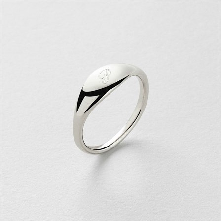 Signet Leo Ring Gravur - Sterlingsilber