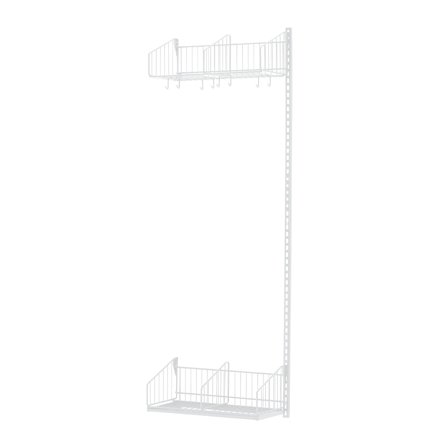 Wandgarderobenschrank TRÅD, Anbauelement, 600x2000 mm, weiß