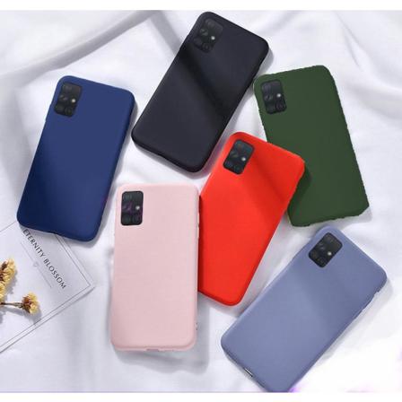 Samsung A71 Silikon Mikrofiber Skal Rosa