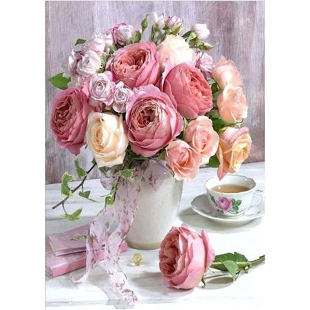 5D Diamantmaleri Kit, Rose Diamantmaleri Kit, Fuld Kit, Pa