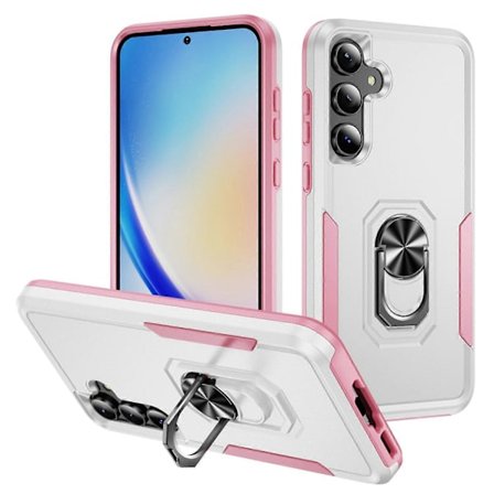 Skal för Samsung Galaxy A55 5G/A35 5G, militärklassat ringstativ PC + TPU-telefonskal