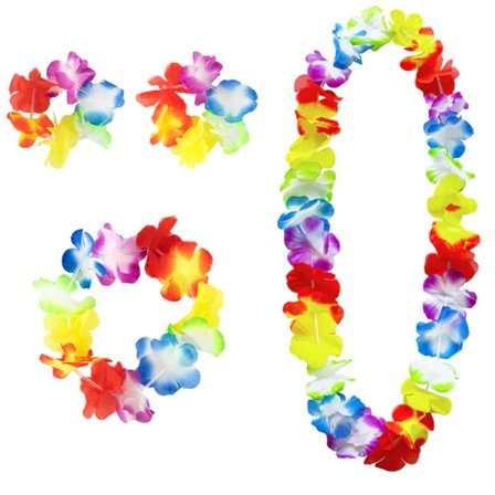 Hawaiikrans Set Klassiska Färger