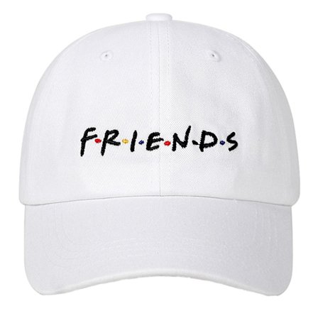Unisex FRIENDS Broderet Peaked Cap åndbar multifunktions hat til udendørs aktiviteter