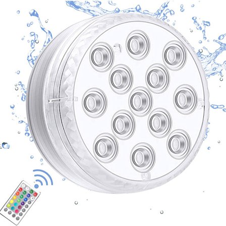 2 st sänkbara LED-lampor med RF-fjärrkontroll, 13 LED-lampor