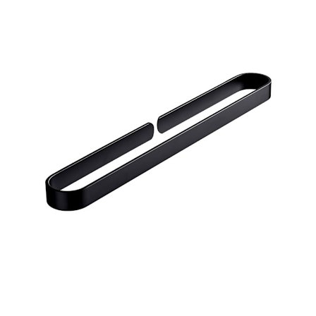 Badrumshanddukshållare Ring Handdukshållare Svart Längd 30CM Väggmonterad
