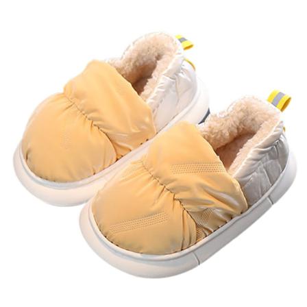 Flickor Low Top Loafer Slipper Patchwork Plysch Foder Hem Sko
