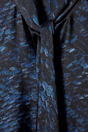 COS Femme Robe Midi Imprimée À Détail Foulard in Bleu