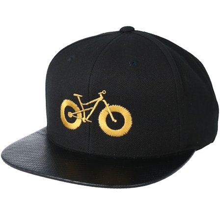 Bike Souls - Noir snapback Casquette - Fat Bike Carbon/Gold Snapback @ Hatstore