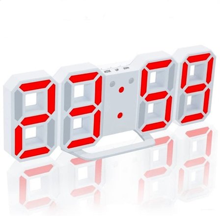 Digitalt ur Vækkeur RØD RØD
