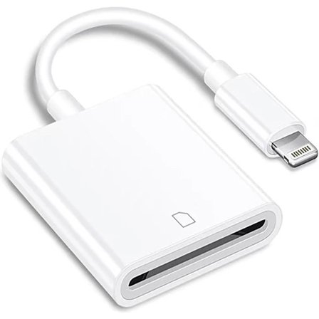 (Apple MFi-sertifisert) Lightning til SD-kort kameraleser for iPhone, Trail Camera Viewer SD-minnekortleser adapter kompatibel med iPhone 14/13...