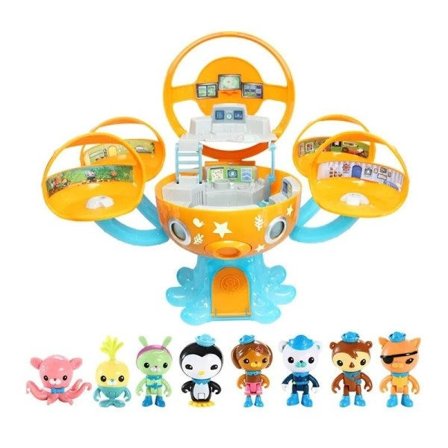 Octonauts Mustekala Linna Hai Seikkailulelusetti Kapteeni Barnaby Peso Quazi Toimintahahmo Kohtausmalli-Täydellinen
