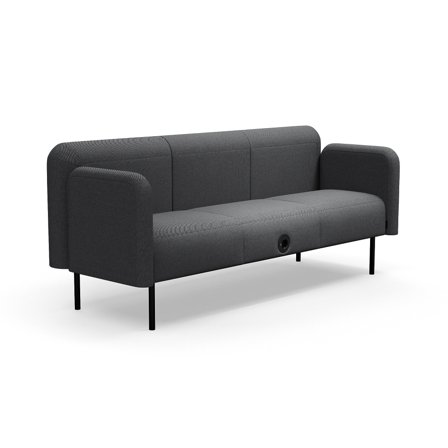 Sofa VARIETY, 3-Sitzer, mit USB-Steckdose, Stoff Blues CSII, anthrazit