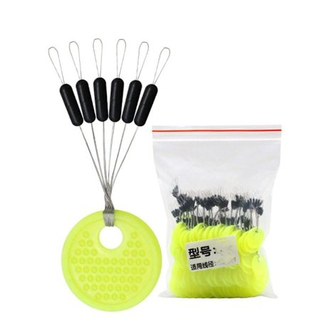 600 stk(100 grupper) Fiskebobberstopper Gummibønne SBLACK