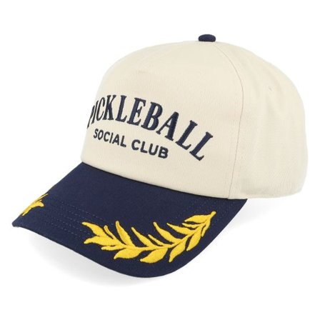 American Needle - Vit adjustable Keps - Pickle Ball Club Captain Ivory/Navy A-Frame Adjustable @ Hatstore
