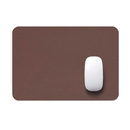 Mousepad mørk brun pu hud læder 21x26cm