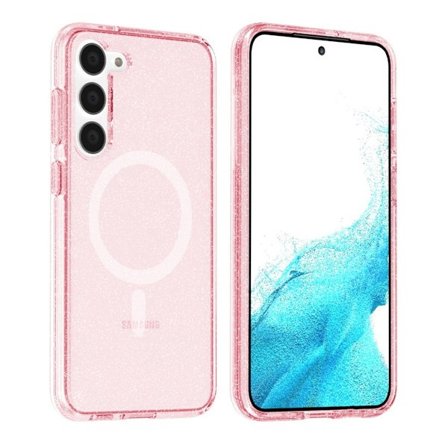 Samsung Galaxy S23 Mobilskal Glitter Magsafe - Rosa