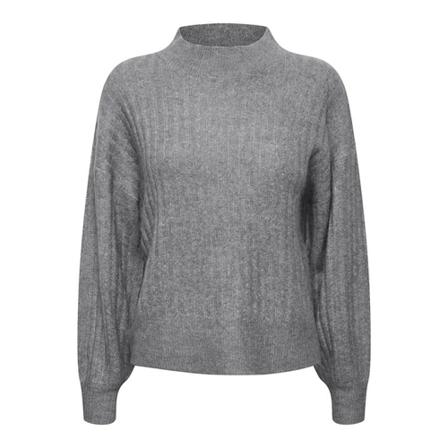Ichi Turtlenecks Grå, Dame Rullekraver