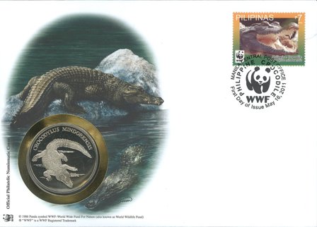 WWF Møntbrev - Filippinsk krokodille