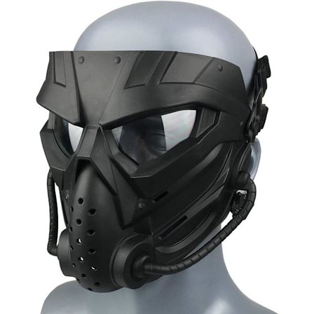 Airsoft Mask Full Face Tactical Mask med Ögonskydd Slagfast för CS-spel