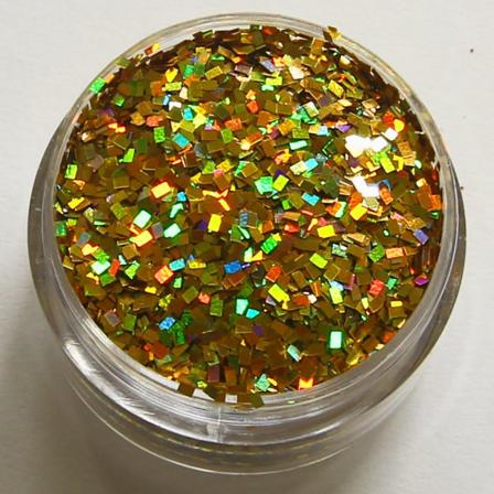 Negleglitter - Firkantet - Gull - 8ml - Glitter Gold