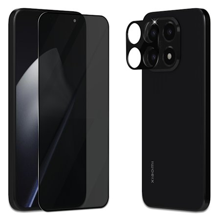 1-Pack Xiaomi 15T Pro Privacy Näytönsuoja & 1-Pack linssinsuoja - Karkaistu Lasi 9H - Super laatu 3D