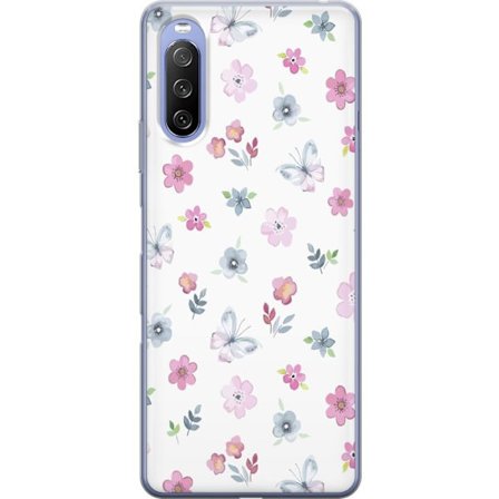 Mobilskal till Sony Xperia 10 III med Blommor och fjärillar