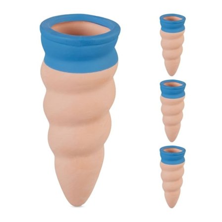 Böjda lerkottar i ett set om 4