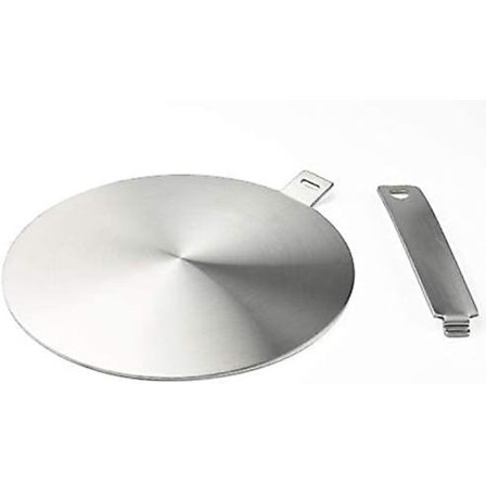 Induktionsadapter, konverteringsplade til induktionskogeplade, varmespredningsplade med aftageligt håndtag og base 20 cm