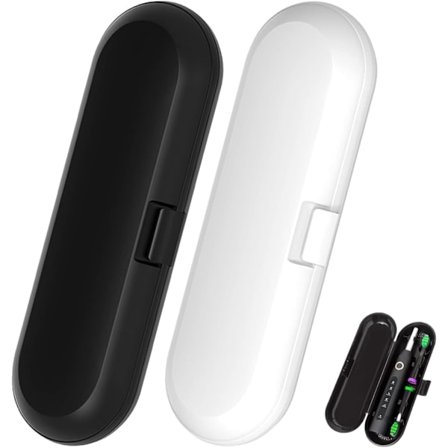 2 stk. Elektrisk Tandbørste Etui, Universal Kompatibel Tandbørsteholder, Bærbar Opbevaringskasse til Hjemmeopbevaring, Forretningsrejse