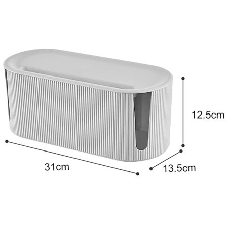 Kabelstyringsorganisatorboks med låg, ledningsorganisatorboks til at skjule og gemme strømledninger, gemme kabler til skrivebord og TV_qcx