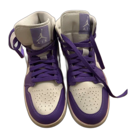Nike Air Jordan 1 mid lila/vita sneakers