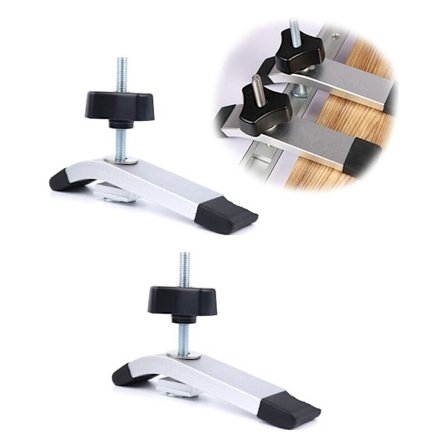 Pack Rail - Aluminium T-spårklämma T-spår Metall Snabbfäste Nedhållningsklämma Set för T-spår Träbearbetningsverktyg