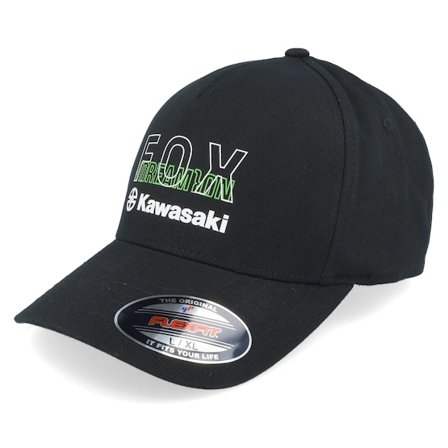 Fox - Black flexfit Czapka Z Daszkiem - Fox X Kawi Black Flexfit @ Hatstore