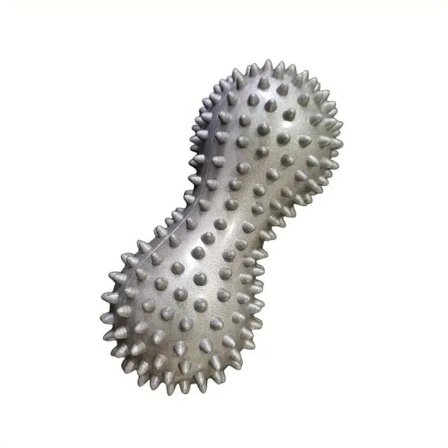 Jordnøddemassagebold til skuldre, nakke og ryg Yogabold Træningsbold Grå