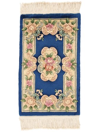 51X85 Tapis D'orient Chinois 90 Line Beige/Bleu Foncé (Laine, Chine)