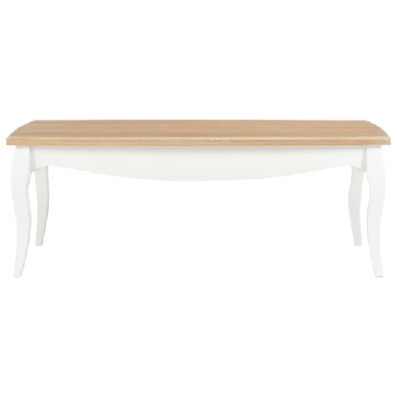 Vidaxl Soffbord Vit Och Brun 110x60x40 Cm Massiv Furu Vit