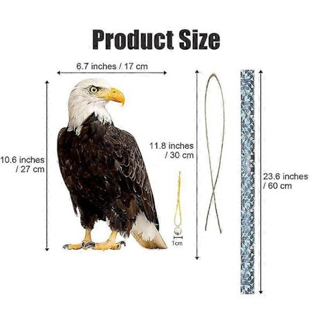 Fågelavvisande artefakt simuleringsuggla laserreflekterande dubbelsidig akryl fågelskrämma uggla fruktträdgård balkong innergård
