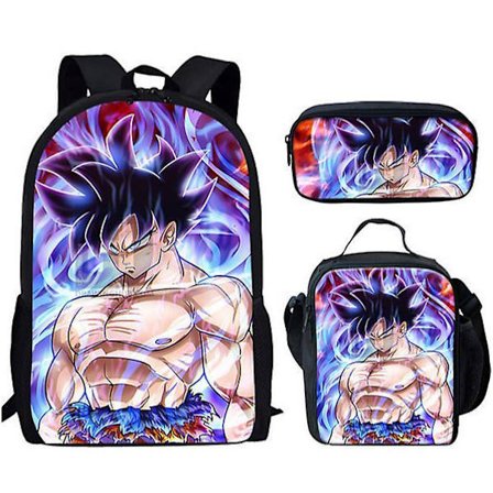 Dragon Ball Elementary School Theme School Bag 3-piece Set Computer Bag Messenger Bag Pencil Case