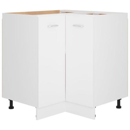 Vidaxl Underskåp Hörn Vit 75,5x75,5x80,5 Cm Konstruerat Trä Vit
