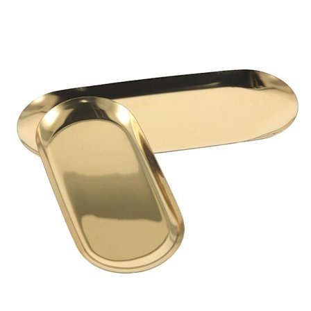 2 st Oval sminkbricka parfymbricka A A