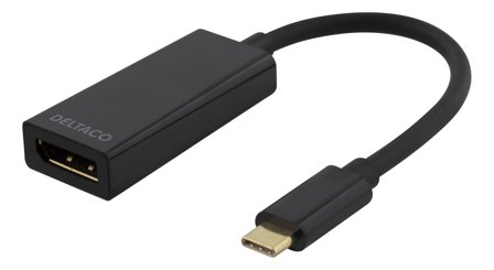 Deltaco USBC-DP - ekstern videoadapter - svart