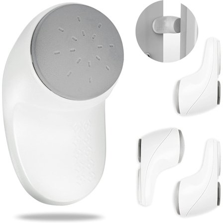 Barnelås for dør, 4 stk., hvit, dørstopper mot slamming, barnesikring