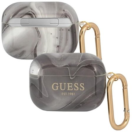 Guess GUAPUNMK AirPods Pro-deksel svart/svart Marble Collection