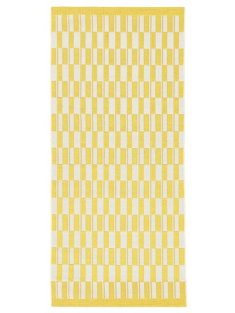 Washable Indoor/Outdoor Rug Pino Yellow/White Runner Small Oeko-Tex