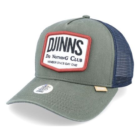 Djinns - Grön trucker Keps - Nothing Club #2 Heatdye Olive Trucker @ Hatstore