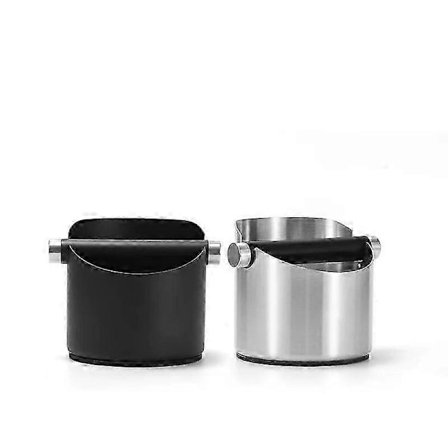 Kaffegrutboks i rustfritt stål, avtakbar italiensk halvautomatisk kaffemaskin, bankeboks for grut, rund grutbøtte