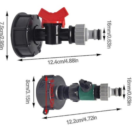 1000l Kemikaalitiivari IBC-tynnyriliitäntä Tynnyriliitäntävarusteet Tynnyrikytkinliitäntä Puutarhaletkuliitäntä