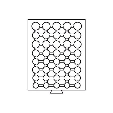 Møntboks til møntkapsler - Røgfarvet - 40 inddelinger til diverse CAPS