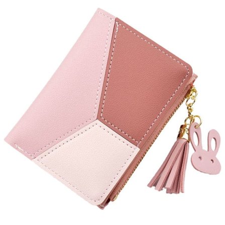 IC 1:a kort damplånbok med dragkedja och tofsar, enkel och