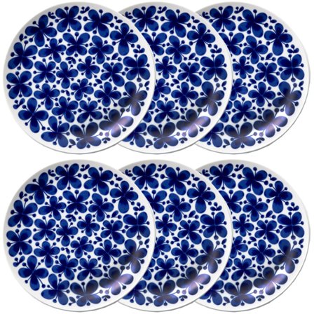Rörstrand Mon Amie Tallerken 27 cm. 6 stk. - Hvid med dekoration | KitchenOne